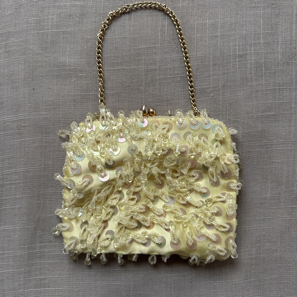 Vintage America Gold Sequin Clutch